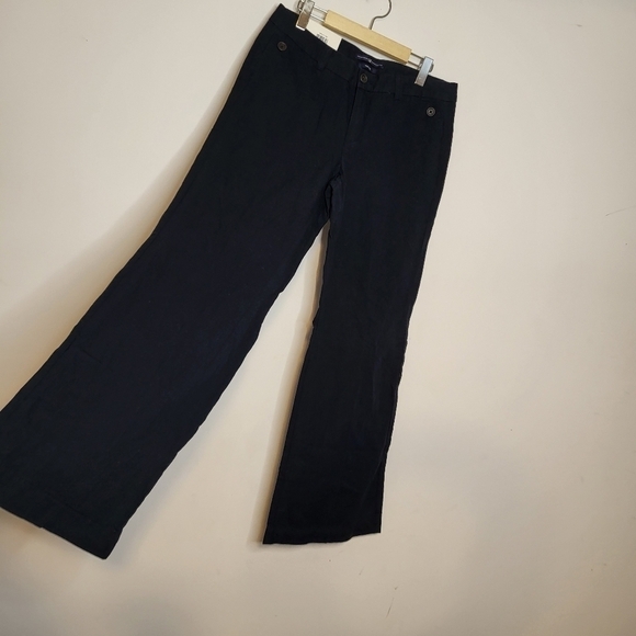 GAP Dark Blue Wide Leg Cotton Pant Size 8 - Picture 6 of 11